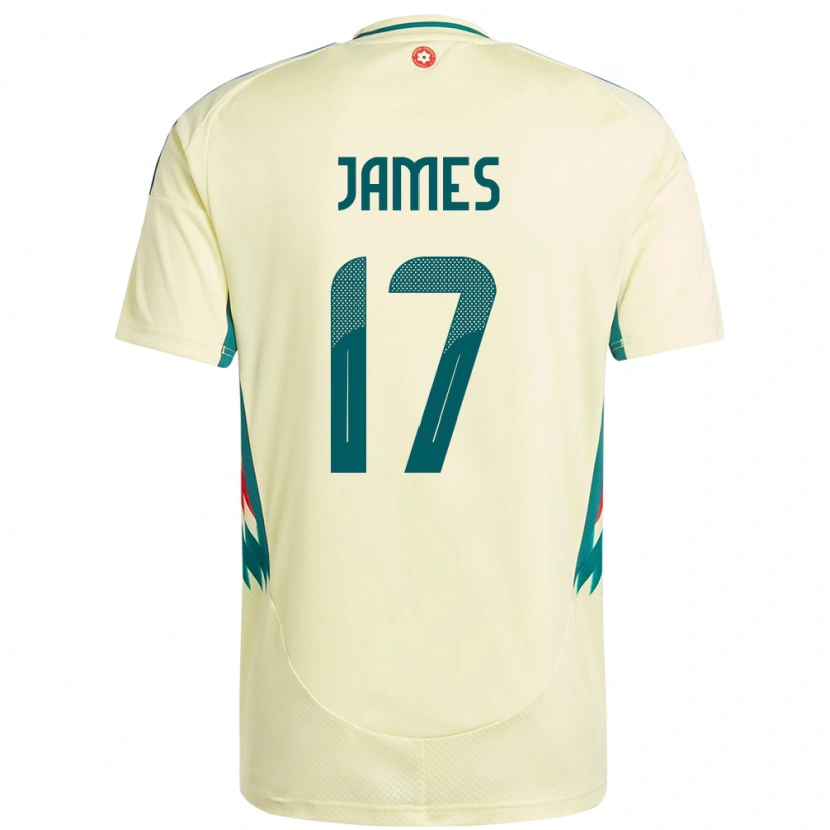 Danxen Hombre Camiseta Gales Jordan James #17 Beige Amarillo 2ª Equipación 24-26 La Camisa México