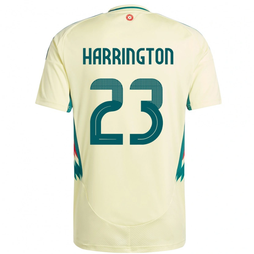 Danxen Hombre Camiseta Gales David Harrington #23 Beige Amarillo 2ª Equipación 24-26 La Camisa México