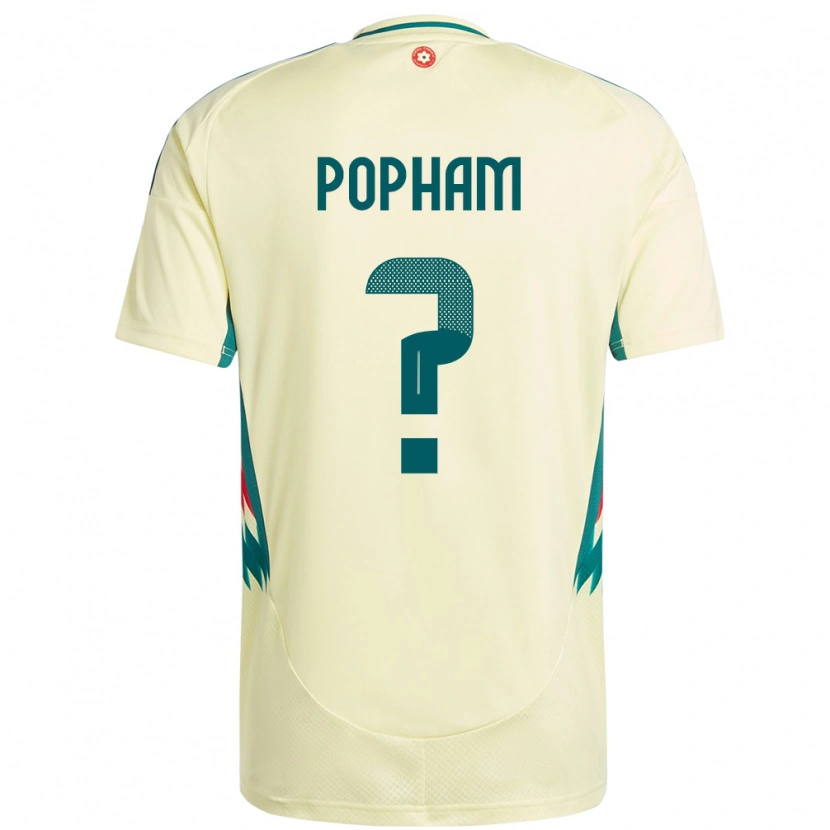 Danxen Hombre Camiseta Gales Brogan Popham #0 Beige Amarillo 2ª Equipación 24-26 La Camisa México