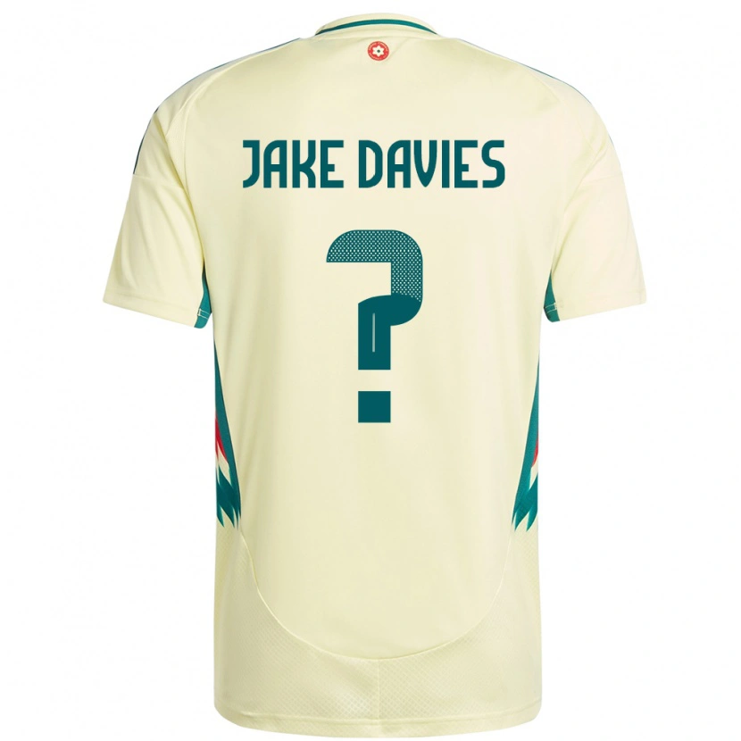 Danxen Hombre Camiseta Gales Jake Davies #0 Beige Amarillo 2ª Equipación 24-26 La Camisa México