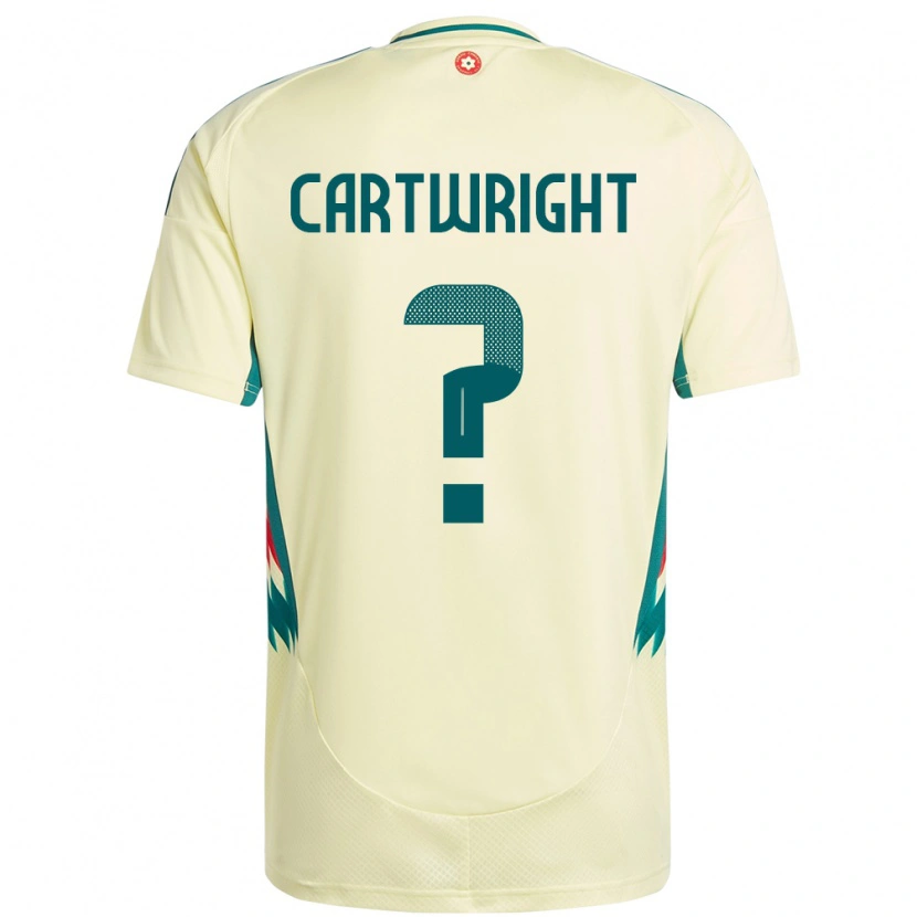 Danxen Hombre Camiseta Gales Logan Cartwright #0 Beige Amarillo 2ª Equipación 24-26 La Camisa México