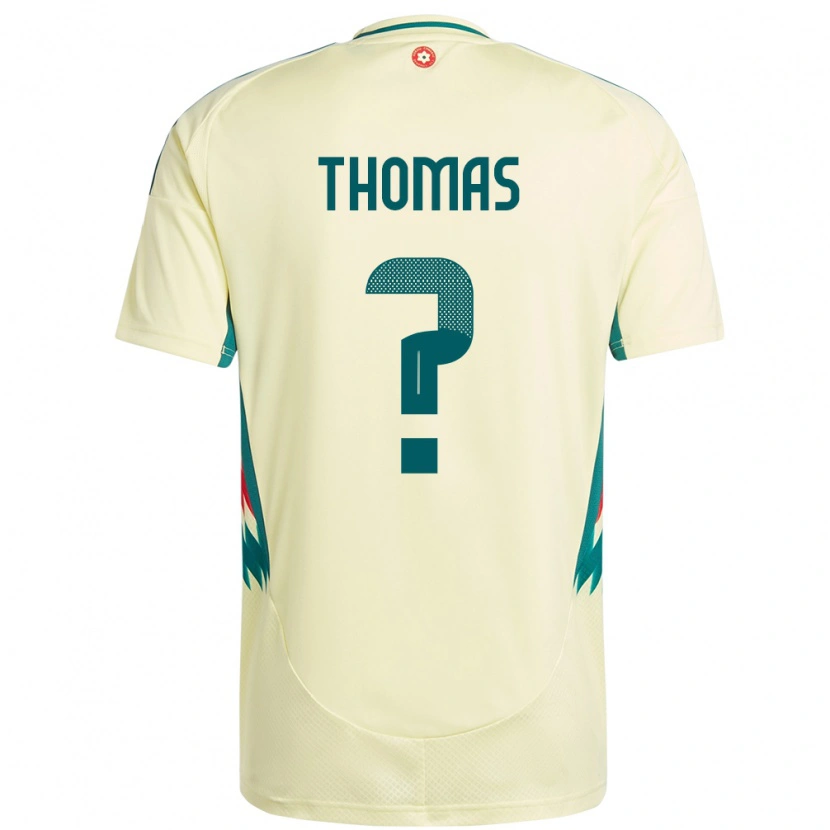 Danxen Hombre Camiseta Gales George Thomas #0 Beige Amarillo 2ª Equipación 24-26 La Camisa México