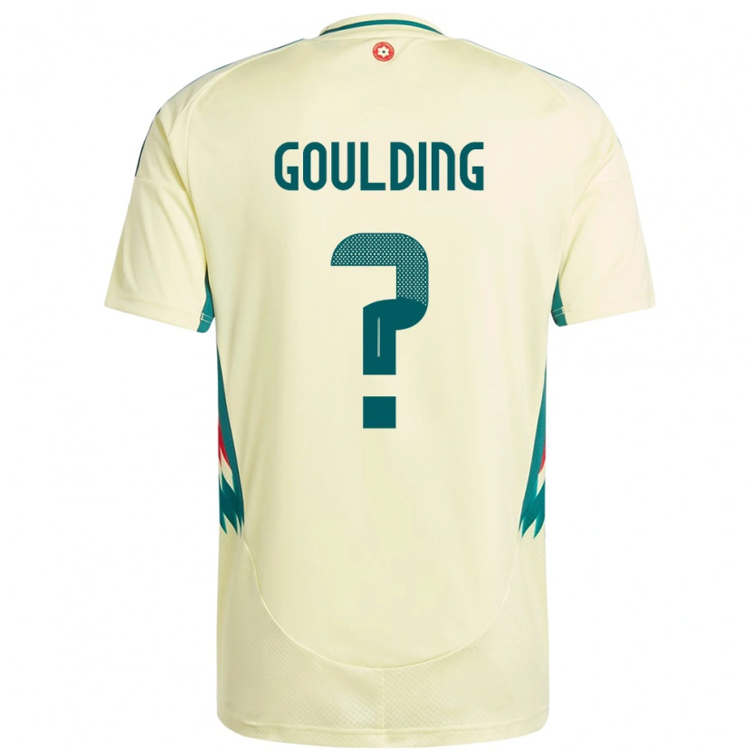 Danxen Hombre Camiseta Gales Dan Goulding #0 Beige Amarillo 2ª Equipación 24-26 La Camisa México
