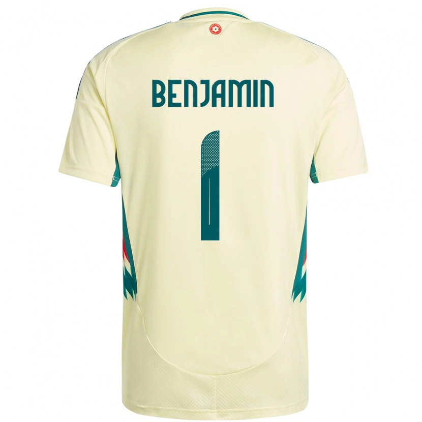 Danxen Hombre Camiseta Gales Lewys Benjamin #1 Beige Amarillo 2ª Equipación 24-26 La Camisa México