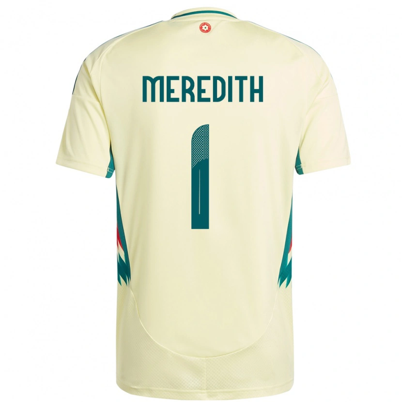 Danxen Hombre Camiseta Gales Eliot Meredith #1 Beige Amarillo 2ª Equipación 24-26 La Camisa México