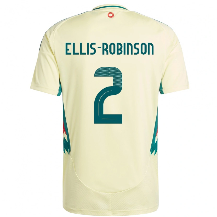 Danxen Hombre Camiseta Gales Eddie Ellis-Robinson #2 Beige Amarillo 2ª Equipación 24-26 La Camisa México