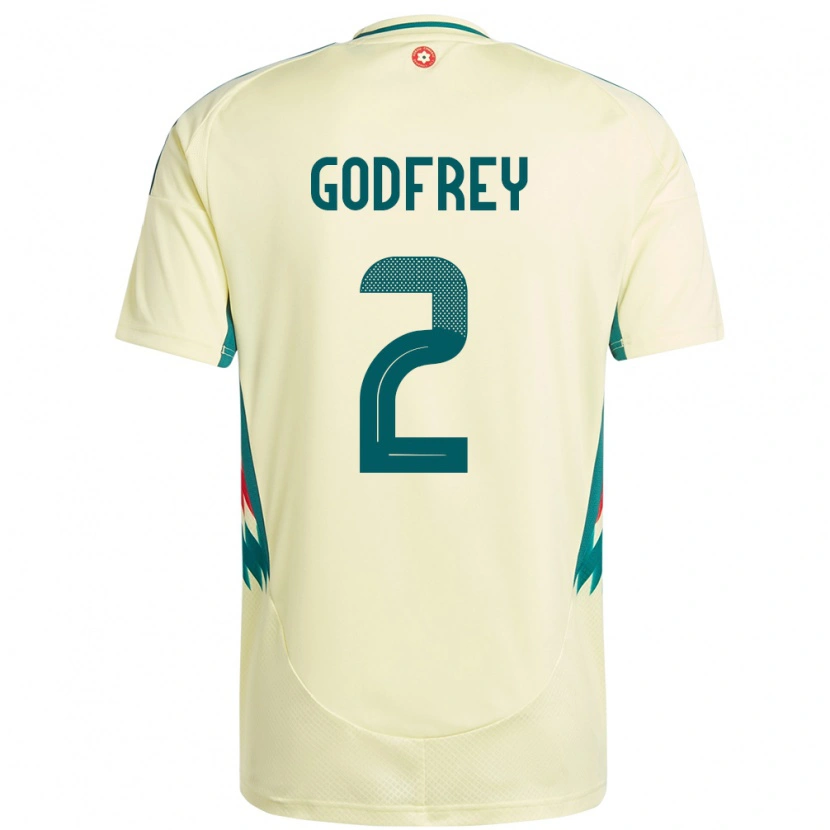 Danxen Hombre Camiseta Gales Alex Godfrey #2 Beige Amarillo 2ª Equipación 24-26 La Camisa México