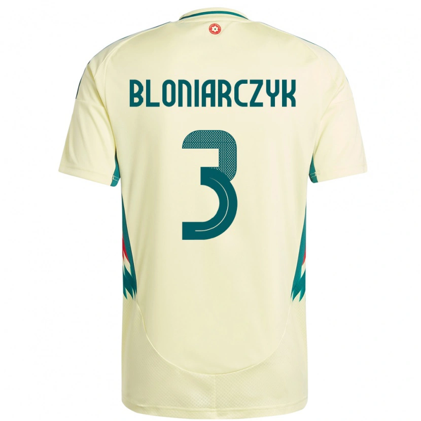 Danxen Hombre Camiseta Gales Kaven Bloniarczyk #3 Beige Amarillo 2ª Equipación 24-26 La Camisa México