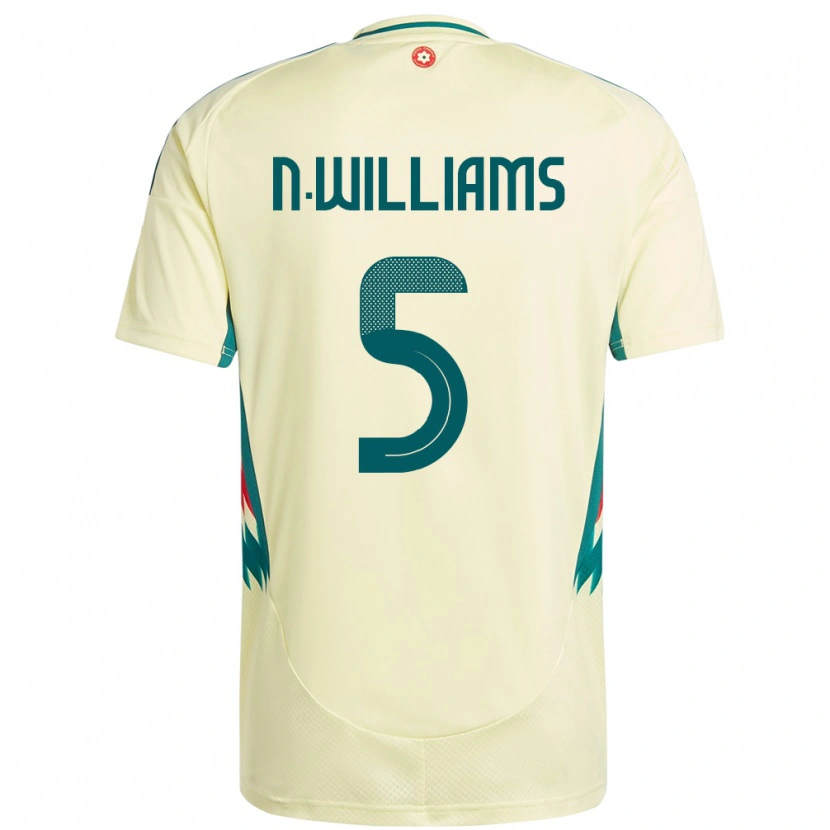 Danxen Hombre Camiseta Gales Noah Williams #5 Beige Amarillo 2ª Equipación 24-26 La Camisa México