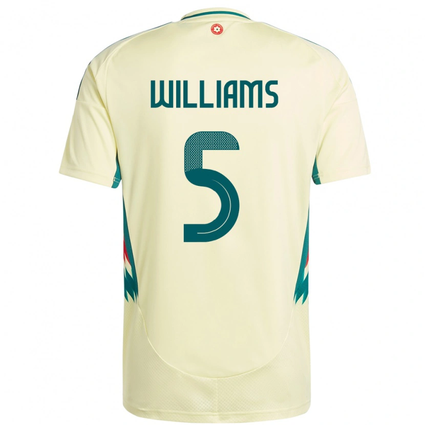 Danxen Hombre Camiseta Gales Ashton Williams #5 Beige Amarillo 2ª Equipación 24-26 La Camisa México
