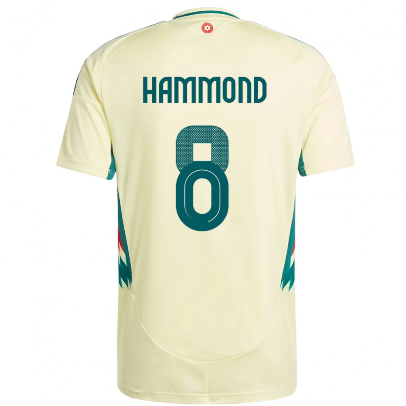 Danxen Hombre Camiseta Gales Oliver Hammond #8 Beige Amarillo 2ª Equipación 24-26 La Camisa México