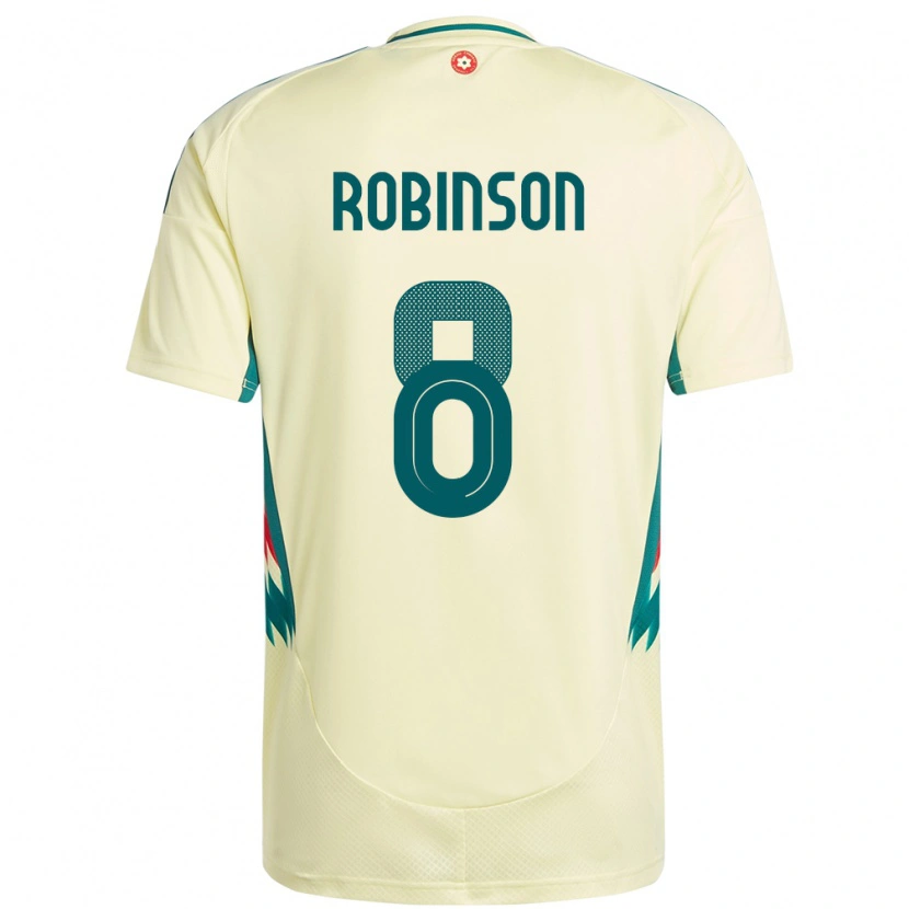 Danxen Hombre Camiseta Gales Milo Robinson #8 Beige Amarillo 2ª Equipación 24-26 La Camisa México