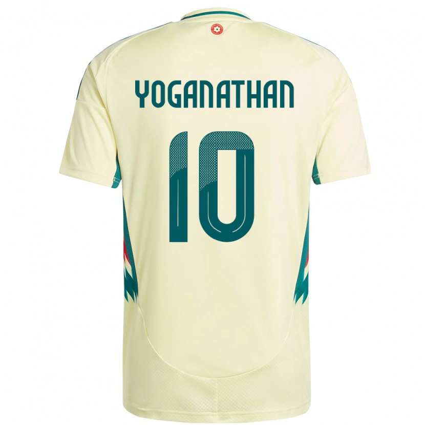 Danxen Hombre Camiseta Gales Vimal Yoganathan #10 Beige Amarillo 2ª Equipación 24-26 La Camisa México