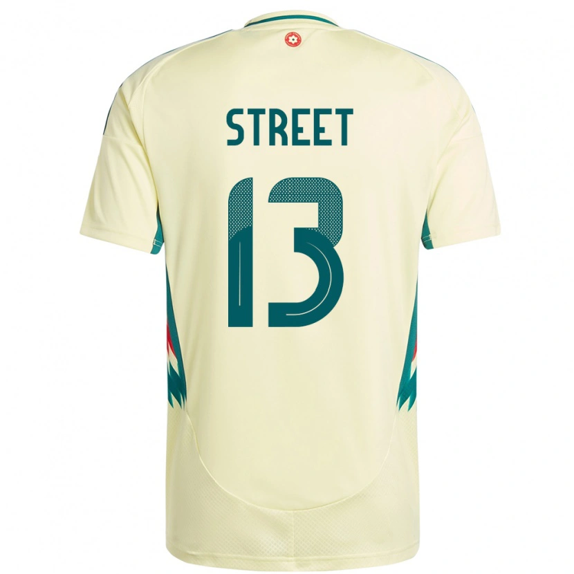 Danxen Hombre Camiseta Gales Charlie Street #13 Beige Amarillo 2ª Equipación 24-26 La Camisa México