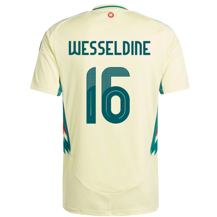 Danxen Hombre Camiseta Gales Charlie Wesseldine #16 Beige Amarillo 2ª Equipación 24-26 La Camisa México