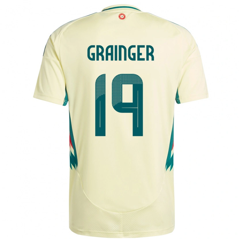 Danxen Hombre Camiseta Gales William Grainger #19 Beige Amarillo 2ª Equipación 24-26 La Camisa México
