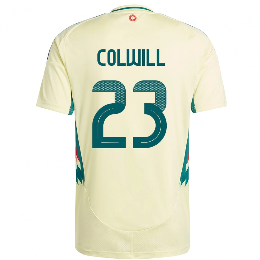 Danxen Hombre Camiseta Gales Joel Colwill #23 Beige Amarillo 2ª Equipación 24-26 La Camisa México