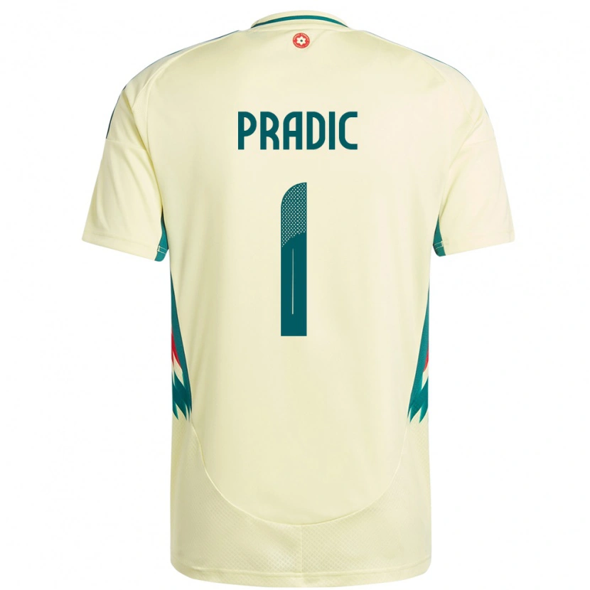 Danxen Hombre Camiseta Gales James Pradic #1 Beige Amarillo 2ª Equipación 24-26 La Camisa México