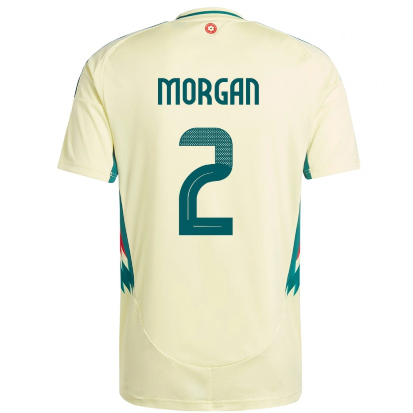 Danxen Hombre Camiseta Gales Ffion Morgan #2 Beige Amarillo 2ª Equipación 24-26 La Camisa México