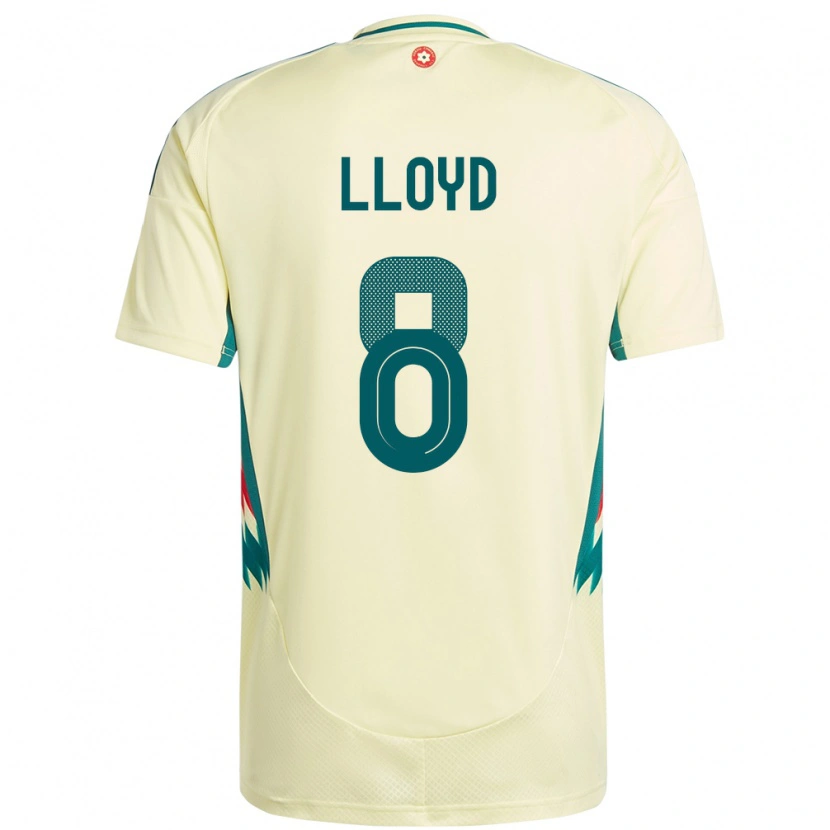 Danxen Hombre Camiseta Gales Ben Lloyd #8 Beige Amarillo 2ª Equipación 24-26 La Camisa México