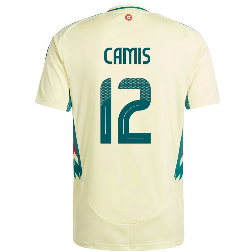 Danxen Hombre Camiseta Gales Oliver Camis #12 Beige Amarillo 2ª Equipación 24-26 La Camisa México