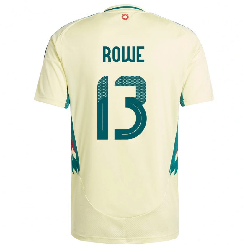 Danxen Hombre Camiseta Gales Rachel Rowe #13 Beige Amarillo 2ª Equipación 24-26 La Camisa México