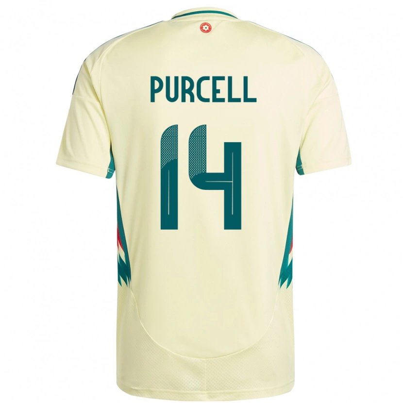 Danxen Hombre Camiseta Gales Benjamin Purcell #14 Beige Amarillo 2ª Equipación 24-26 La Camisa México