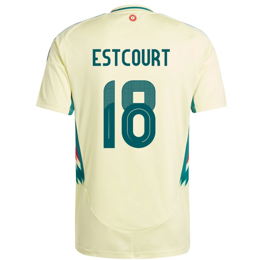 Danxen Hombre Camiseta Gales Charlie Estcourt #18 Beige Amarillo 2ª Equipación 24-26 La Camisa México