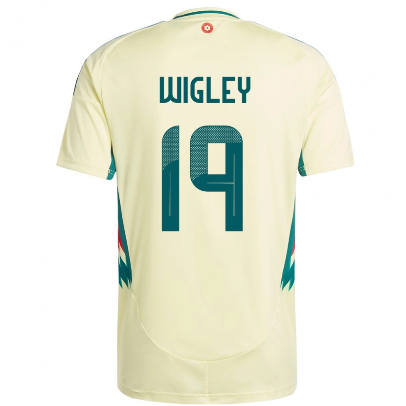 Danxen Hombre Camiseta Gales Morgan Wigley #19 Beige Amarillo 2ª Equipación 24-26 La Camisa México