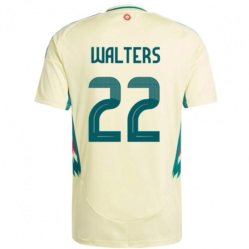 Danxen Hombre Camiseta Gales Georgia Walters #22 Beige Amarillo 2ª Equipación 24-26 La Camisa México