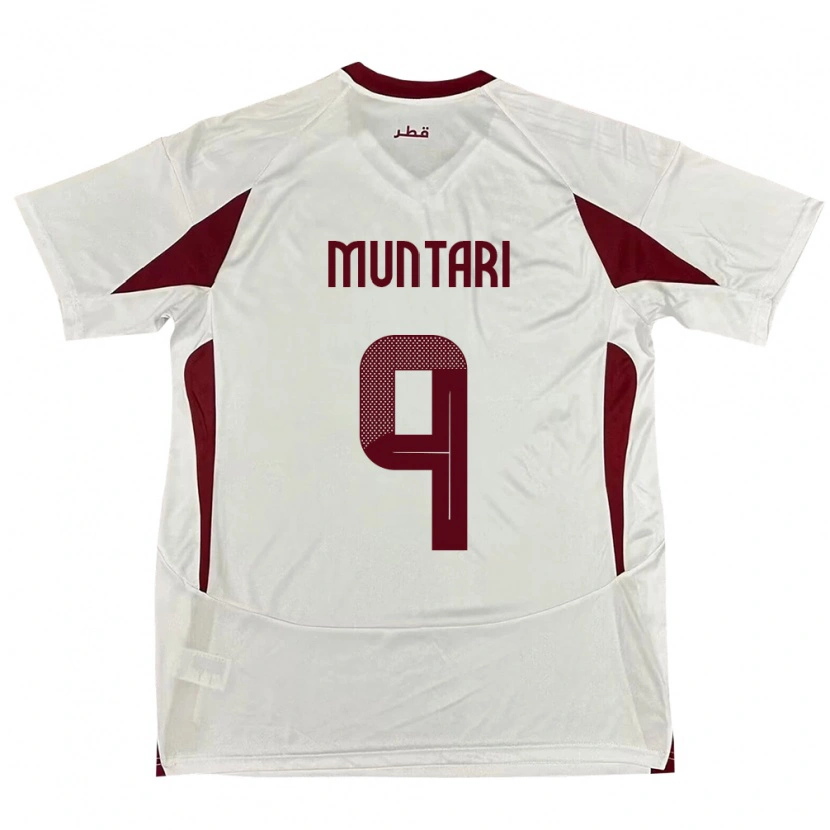 Danxen Hombre Camiseta Catar Mohammed Muntari #9 Blanco 2ª Equipación 24-26 La Camisa México