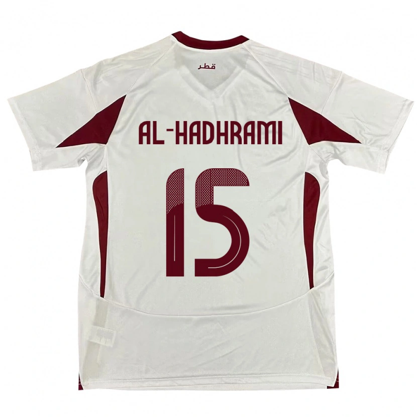 Danxen Hombre Camiseta Catar Naif Al-Hadhrami #15 Blanco 2ª Equipación 24-26 La Camisa México