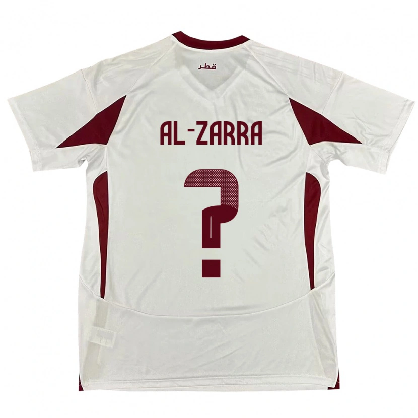 Danxen Hombre Camiseta Catar Jassim Al-Zarra #0 Blanco 2ª Equipación 24-26 La Camisa México
