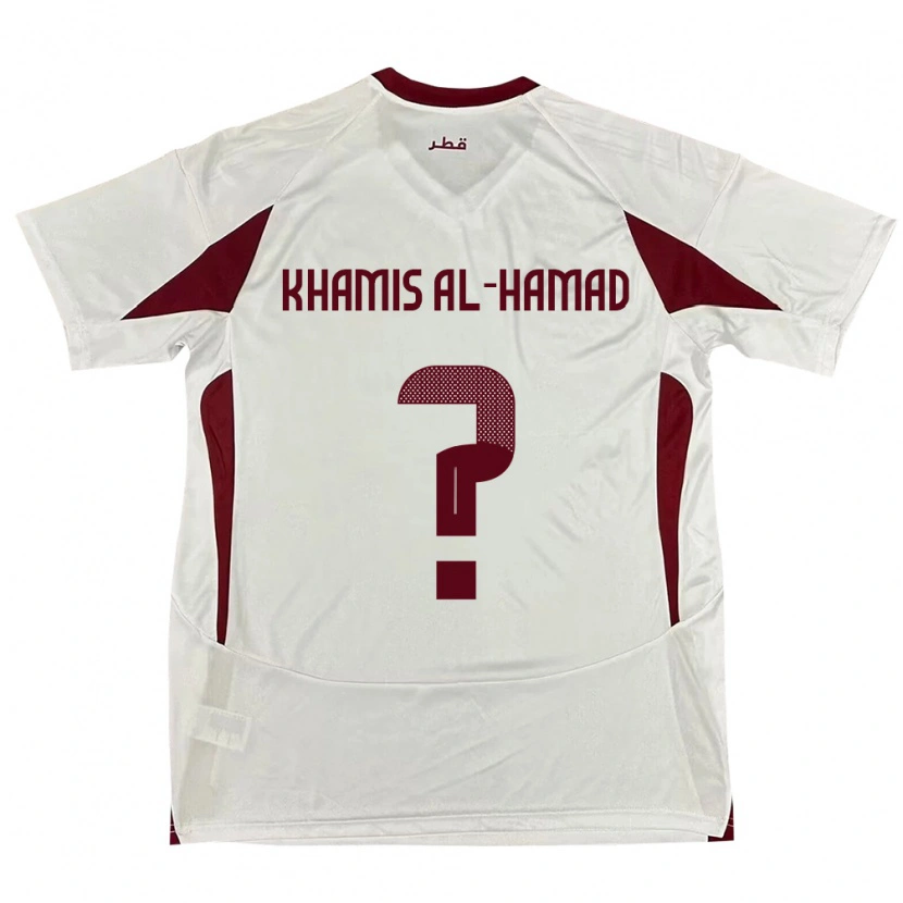 Danxen Hombre Camiseta Catar Saoud Khamis Al-Hamad #0 Blanco 2ª Equipación 24-26 La Camisa México