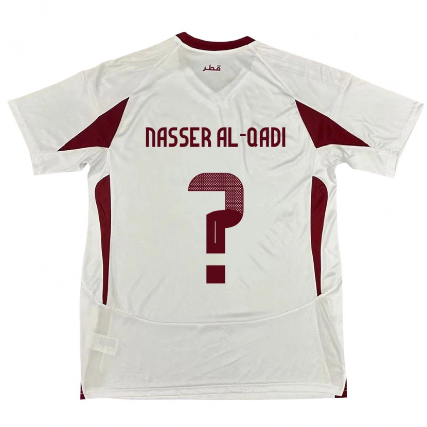 Danxen Hombre Camiseta Catar Tameem Nasser Al-Qadi #0 Blanco 2ª Equipación 24-26 La Camisa México