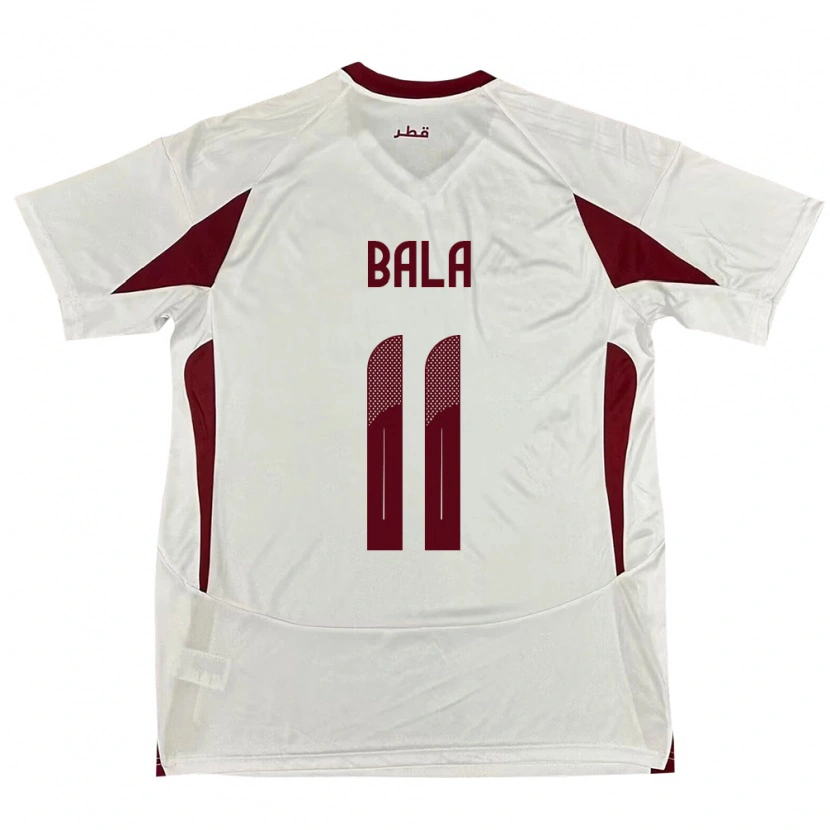 Danxen Hombre Camiseta Catar Younis Bala #11 Blanco 2ª Equipación 24-26 La Camisa México