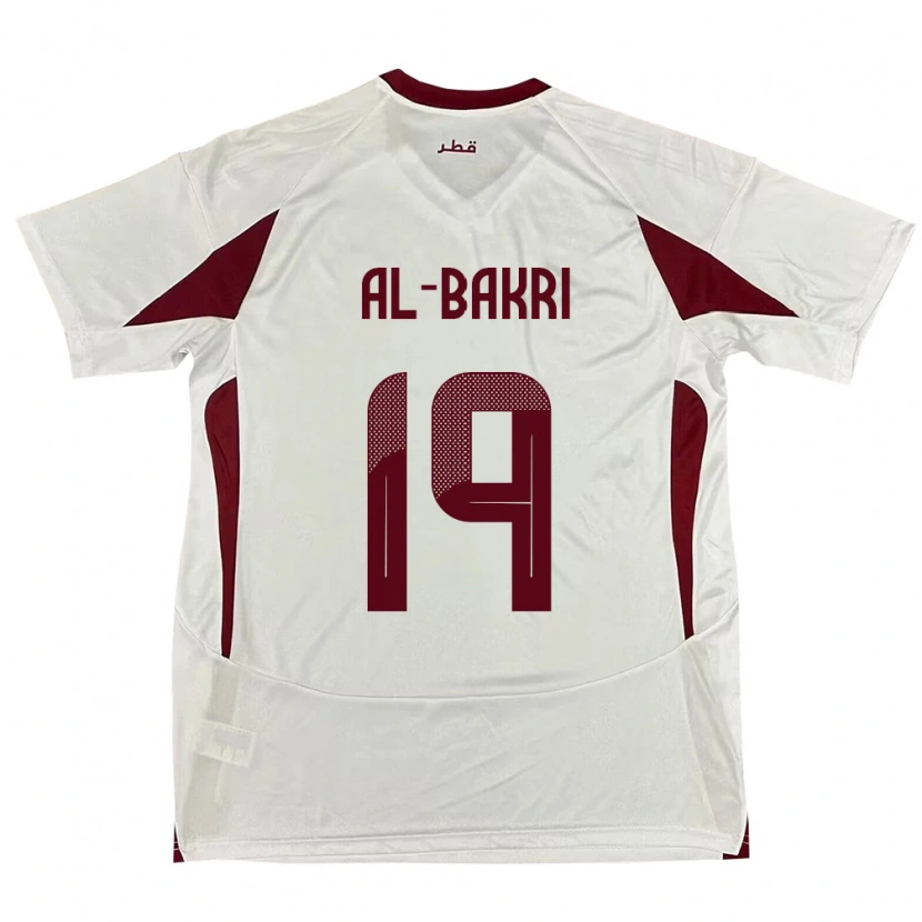 Danxen Hombre Camiseta Catar Abdulaziz Al-Bakri #19 Blanco 2ª Equipación 24-26 La Camisa México