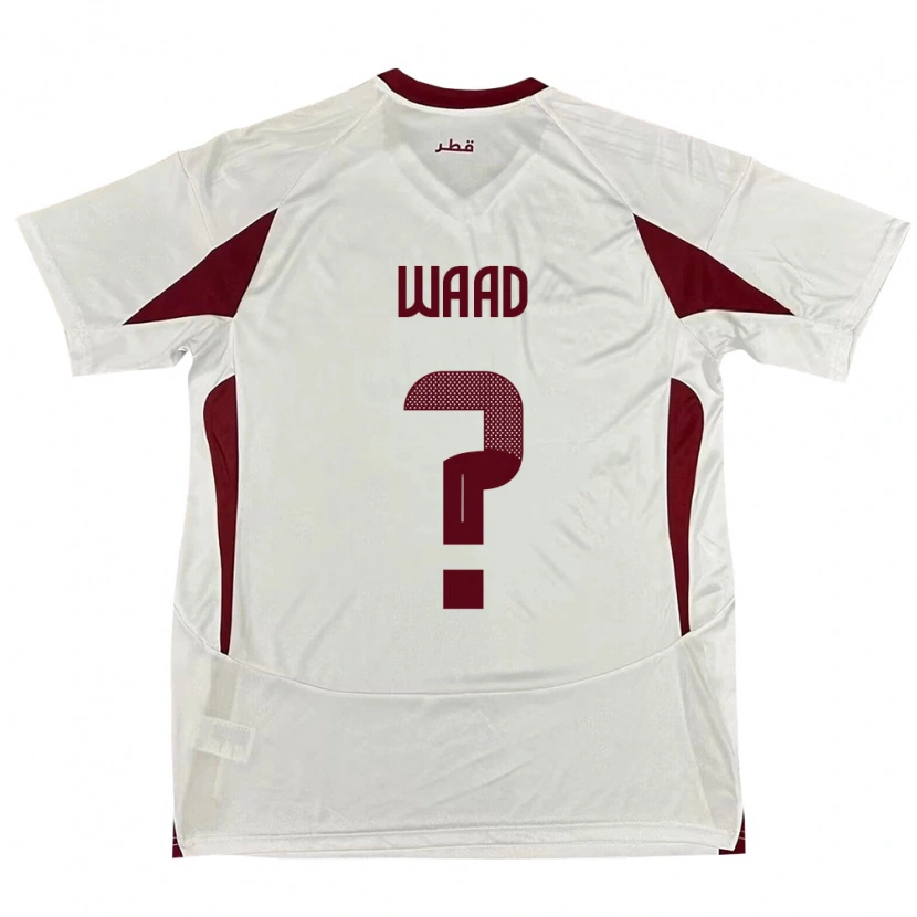 Danxen Hombre Camiseta Catar Mohammad Waad #0 Blanco 2ª Equipación 24-26 La Camisa México