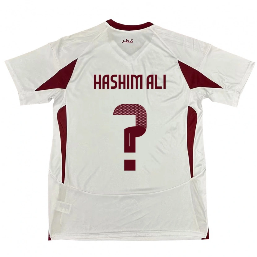 Danxen Hombre Camiseta Catar Hashim Ali #0 Blanco 2ª Equipación 24-26 La Camisa México