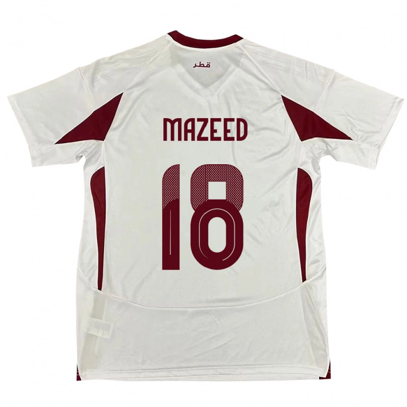 Danxen Hombre Camiseta Catar Khalid Muneer Ali #18 Blanco 2ª Equipación 24-26 La Camisa México