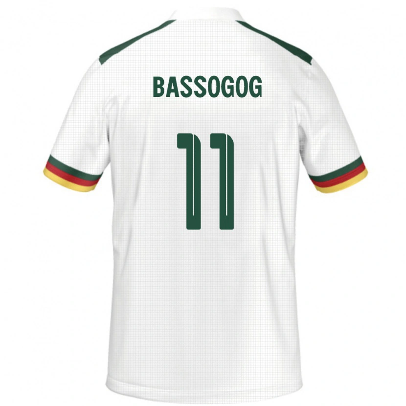 Danxen Hombre Camiseta Camerún Christian Bassogog #11 Blanco 2ª Equipación 24-26 La Camisa México