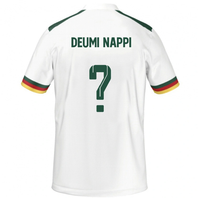 Danxen Hombre Camiseta Camerún Dimitrie Deumi-Nappi #0 Blanco 2ª Equipación 24-26 La Camisa México