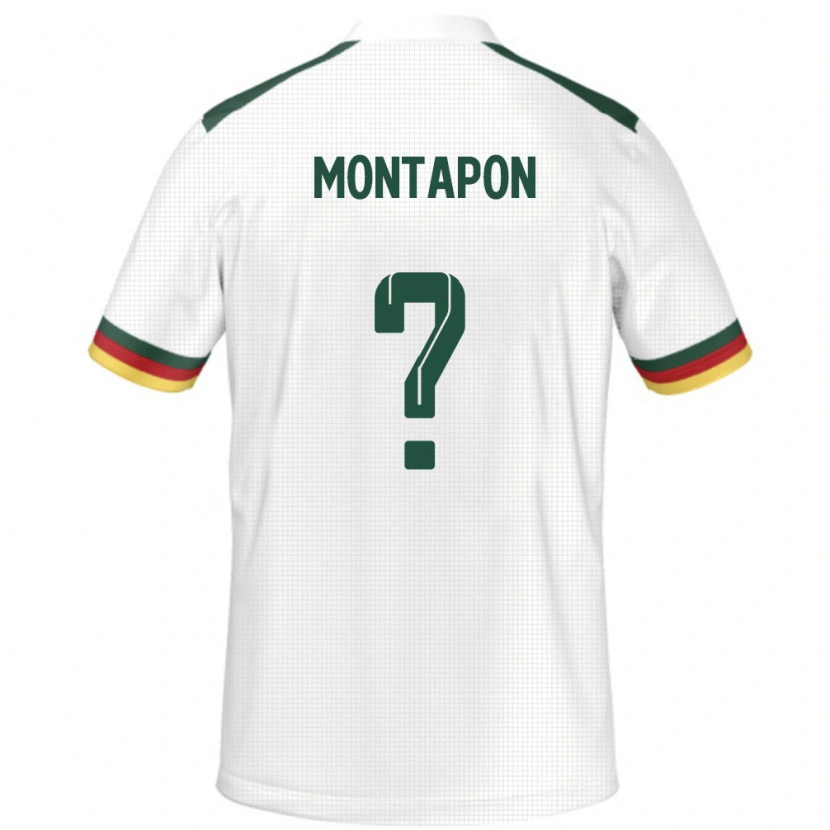 Danxen Hombre Camiseta Camerún Fadil Montapon #0 Blanco 2ª Equipación 24-26 La Camisa México