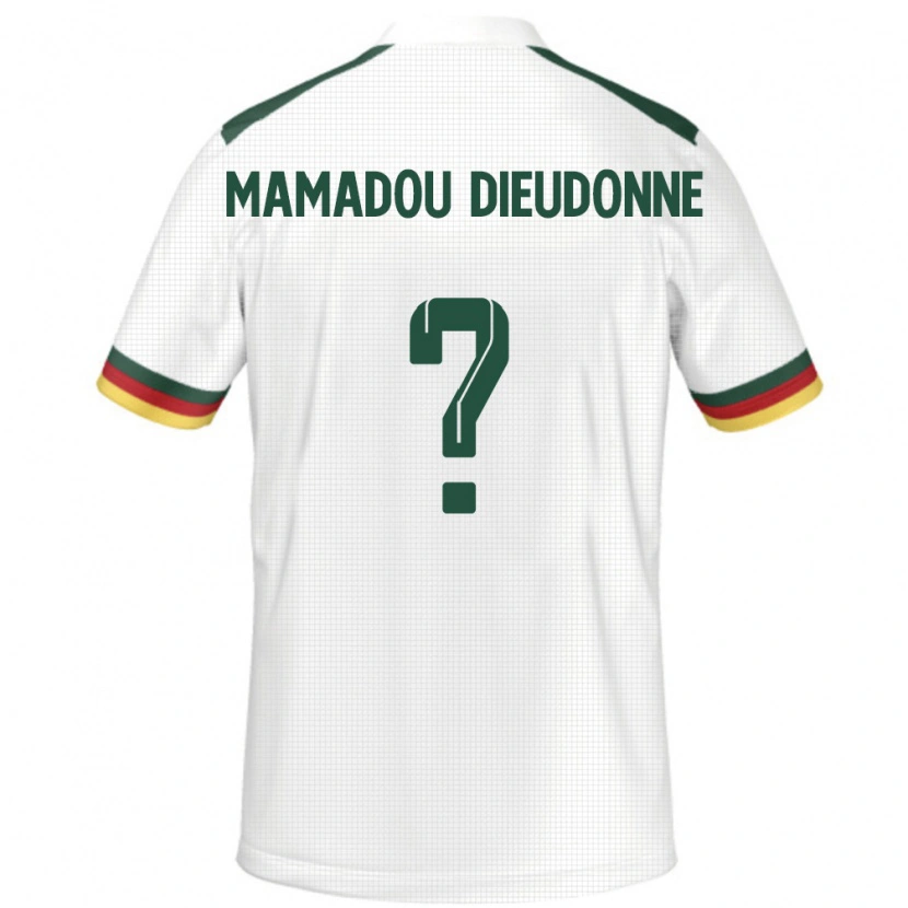 Danxen Hombre Camiseta Camerún Malik Mamadou Dieudonne #0 Blanco 2ª Equipación 24-26 La Camisa México