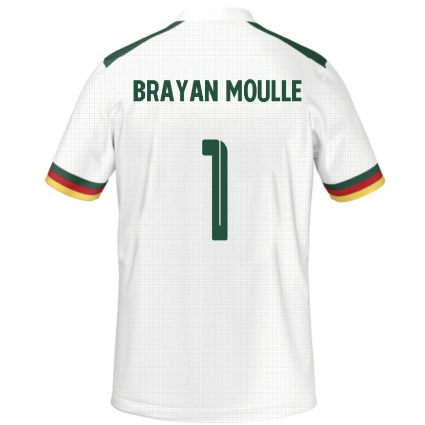 Danxen Hombre Camiseta Camerún Jason Brayan Moulle #1 Blanco 2ª Equipación 24-26 La Camisa México