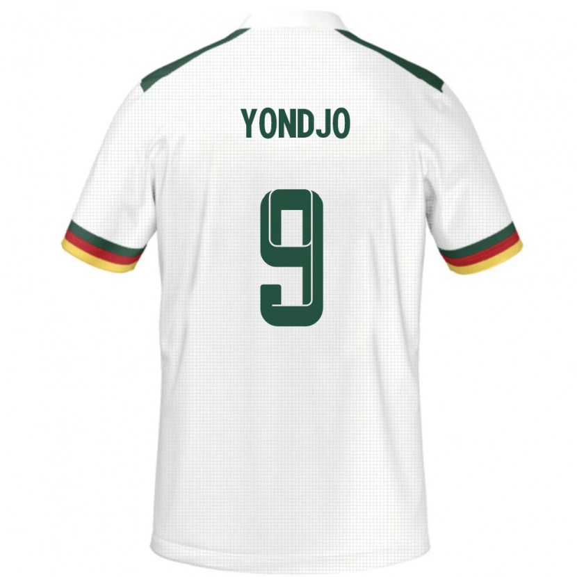 Danxen Hombre Camiseta Camerún Angel Yondjo #9 Blanco 2ª Equipación 24-26 La Camisa México