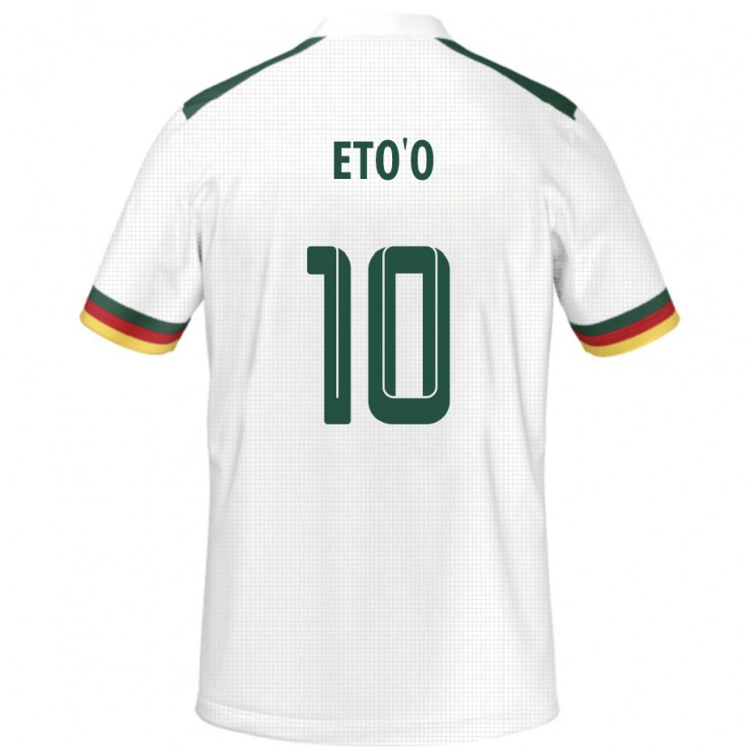 Danxen Hombre Camiseta Camerún Etienne Eto'o #10 Blanco 2ª Equipación 24-26 La Camisa México