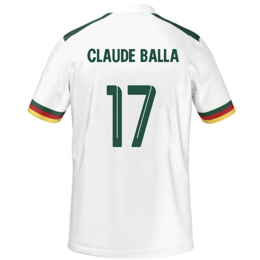 Danxen Hombre Camiseta Camerún Henri Claude Balla #17 Blanco 2ª Equipación 24-26 La Camisa México