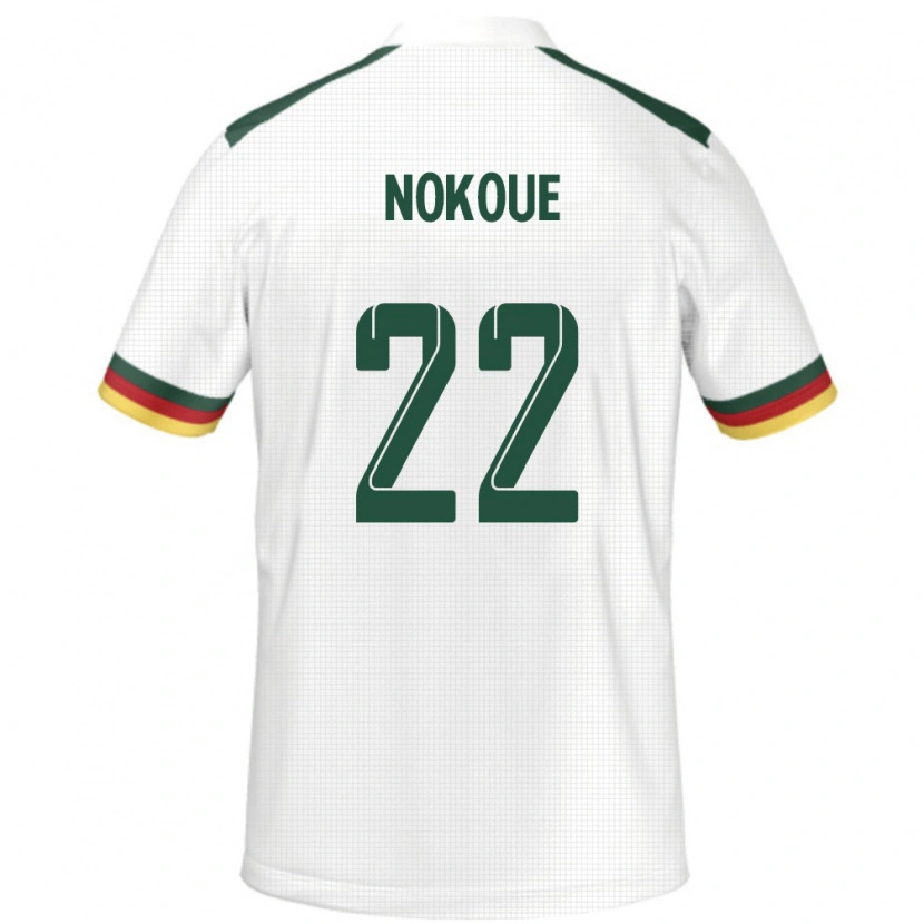 Danxen Hombre Camiseta Camerún Bryan Nokoue #22 Blanco 2ª Equipación 24-26 La Camisa México
