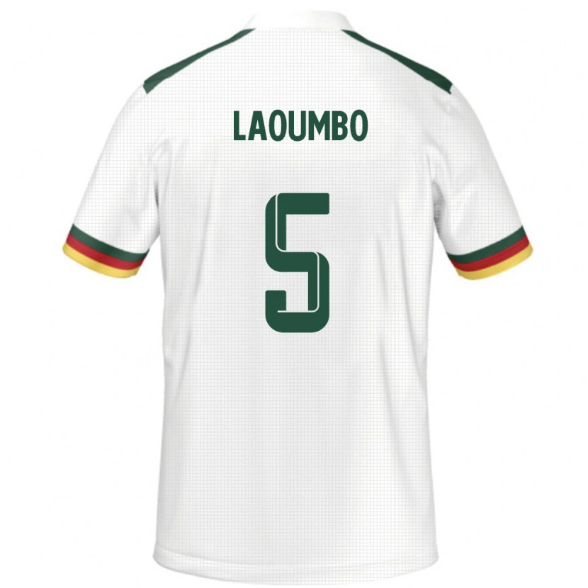 Danxen Hombre Camiseta Camerún Bere Laoumbo #5 Blanco 2ª Equipación 24-26 La Camisa México